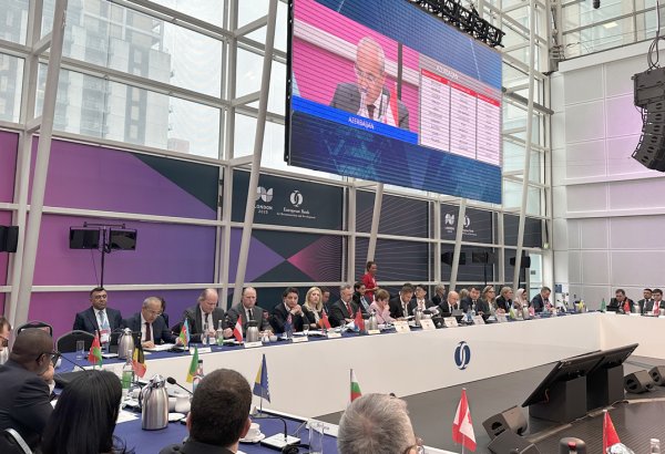 İqtisadiyyat naziri AYİB-nin İllik Toplantısı çərçivəsində sessiyalarda və görüşdə iştirak edib (FOTO)