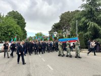 Şəhid Miriş Rüstəmovun nəşinin qalıqları Ağcabədidə dəfn olunub (FOTO)