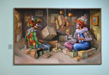 Heydər Əliyev Mərkəzində braziliyalı rəssam Luiz de Souzanın sərgisinin açılışı olub (FOTO/VİDEO)
