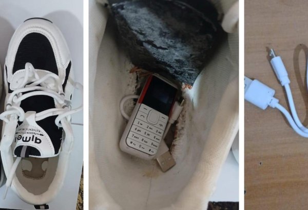 Qadın məhkum ərinə ayaqqabısının içində telefon keçirməyə cəhd edib