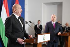 Budapeştdə Prezident İlham Əliyev və Macarıstanın Baş naziri Viktor Orban mətbuata bəyanatlarla çıxış ediblər (FOTO) (YENİLƏNİB)