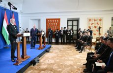Budapeştdə Prezident İlham Əliyev və Macarıstanın Baş naziri Viktor Orban mətbuata bəyanatlarla çıxış ediblər (FOTO) (YENİLƏNİB)