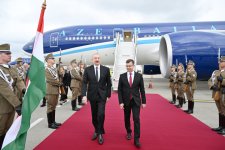 Prezident İlham Əliyev Macarıstana işgüzar səfərə gəlib (FOTO/VİDEO)
