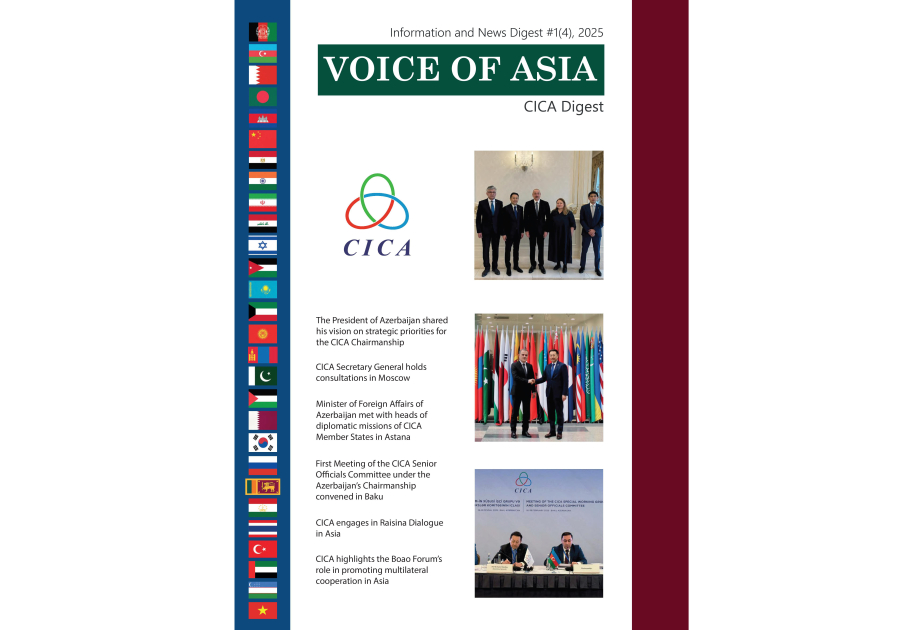 “Voice of Asia: CICA Digest” jurnalının 2025-ci il üzrə ilk buraxılışı dərc olunub