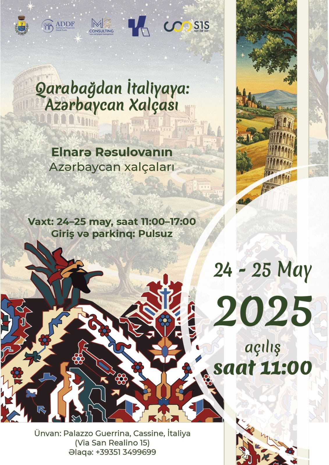 İtaliyada “Qarabağdan İtaliyaya: Azərbaycan xalçası” adlı sərgi keçiriləcək
