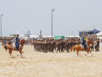 Türkiyə Prezidenti Rəcəb Tayyib Ərdoğan və xanımı Azərbaycan nümayəndə heyətinin çıxışını izlədilər (FOTO)