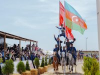 Türkiyə Prezidenti Rəcəb Tayyib Ərdoğan və xanımı Azərbaycan nümayəndə heyətinin çıxışını izlədilər (FOTO)