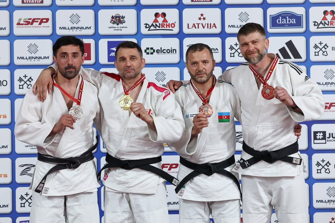 Azərbaycan cüdoçuları veteranlar arasında Avropa çempionatında 3 qızıl və 1 bürünc medal qazanıblar (FOTO)