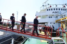Ukraynanın xarici işlər naziri ASCO-nun “Suraxanı” gəmi-muzeyini ziyarət edib (FOTO)