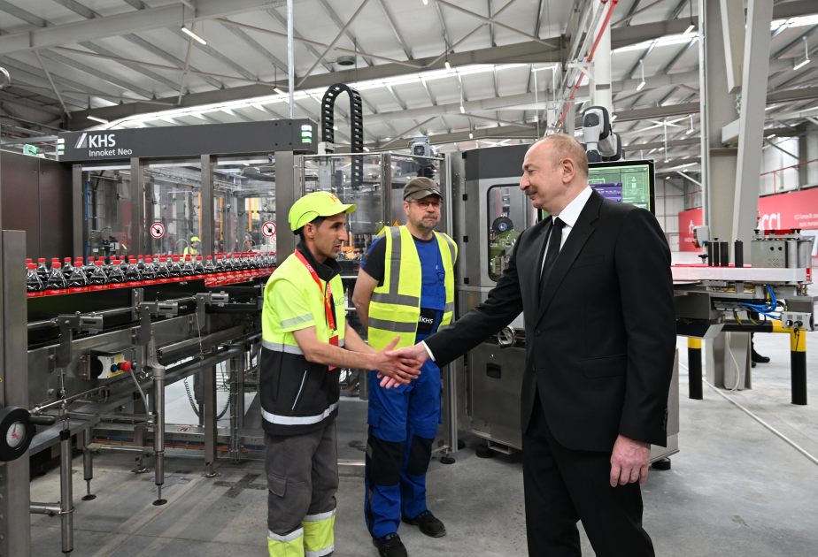 Prezident İlham Əliyev  “Azerbaijan Coca-Cola Bottlers” MMC-nin İsmayıllıda yeni istehsal müəssisəsinin açılışında iştirak edib (FOTO) (YENİLƏNİB)