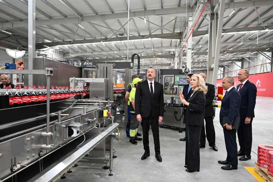 Prezident İlham Əliyev  “Azerbaijan Coca-Cola Bottlers” MMC-nin İsmayıllıda yeni istehsal müəssisəsinin açılışında iştirak edib (FOTO) (YENİLƏNİB)