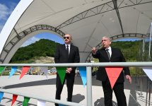 Prezident İlham Əliyev Bakı-Qəbələ avtomobil yolunun Muğanlı-İsmayıllı-Qəbələ hissəsində görülən işlərlə tanış olub (FOTO/VİDEO) (YENİLƏNİB)