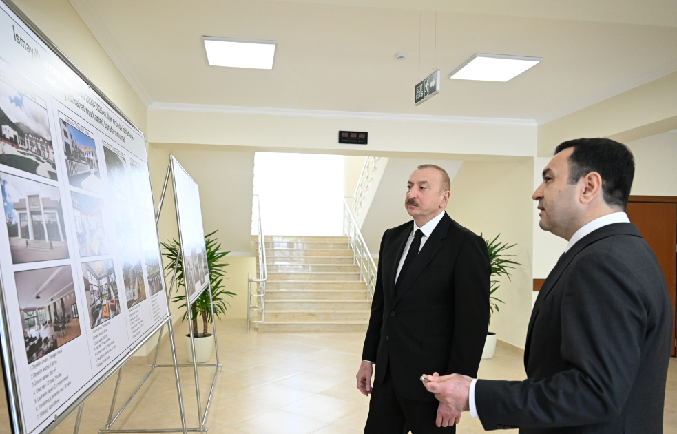 Prezident İlham Əliyev İsmayıllı şəhərində “Talıstan” liseyinin binasının açılışında iştirak edib (FOTO) (YENİLƏNİB)