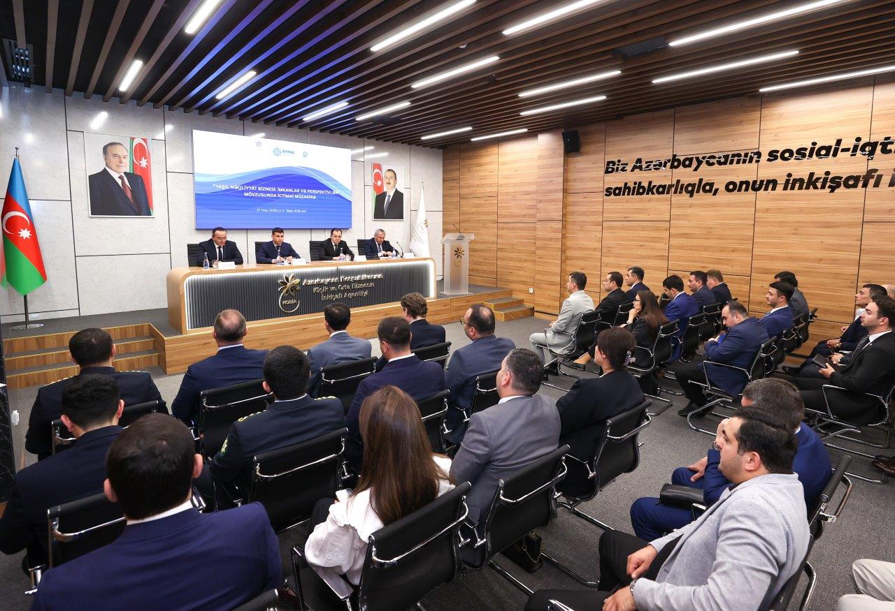 Yaşıl nəqliyyat biznesi ilə bağlı ictimai müzakirə təşkil olunub (FOTO)