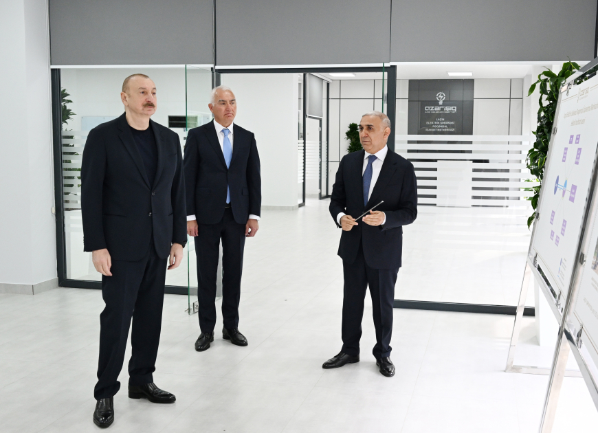 Prezident İlham Əliyev Laçın Elektrik Şəbəkəsi Rəqəmsal İdarəetmə Mərkəzinin açılışında iştirak edib (FOTO/VİDEO)