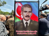 Mingəçevirdə Birinci Qarabağ müharibəsi şəhidinin qalıqları dəfn olunub (FOTO)