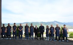 Prezident İlham Əliyev “PIRSHAGHI” ayaqqabı fabrikinin Laçın filialının açılışında iştirak edib (FOTO/VİDEO)