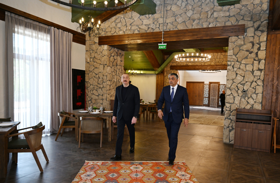 Prezident İlham Əliyev “Laçın” İstirahət Kompleksinin açılışında iştirak edib (FOTO)