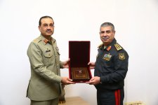 Zakir Həsənov və Pakistan Quru Qoşunları komandanı birgə təlimlərin intensivliyinin artırılmasını müzakirə ediblər (FOTO)