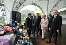 Prezident İlham Əliyev, Türkiyə Prezidenti və Pakistanın Baş naziri Laçın şəhərində seyrəngahda olublar (FOTO/VİDEO)