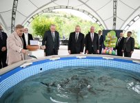 Prezident İlham Əliyev, Türkiyə Prezidenti və Pakistanın Baş naziri Laçın şəhərində seyrəngahda olublar (FOTO/VİDEO)