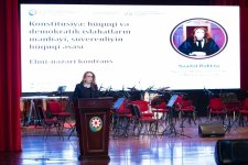 Naxçıvanda “Konstitusiya: hüquqi və demokratik islahatların mənbəyi, suverenliyin hüquqi əsası” mövzusunda konfrans keçirilib (FOTO)