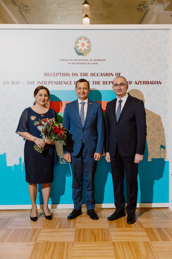 Azərbaycanın Müstəqillik Günü Latviyada təntənəli qeyd olunub (FOTO)