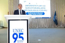 UNEC-də Universitetlər və İşəgötürənlərin I Beynəlxalq Forumu keçirilib (FOTO)
