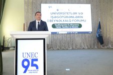 UNEC-də Universitetlər və İşəgötürənlərin I Beynəlxalq Forumu keçirilib (FOTO)