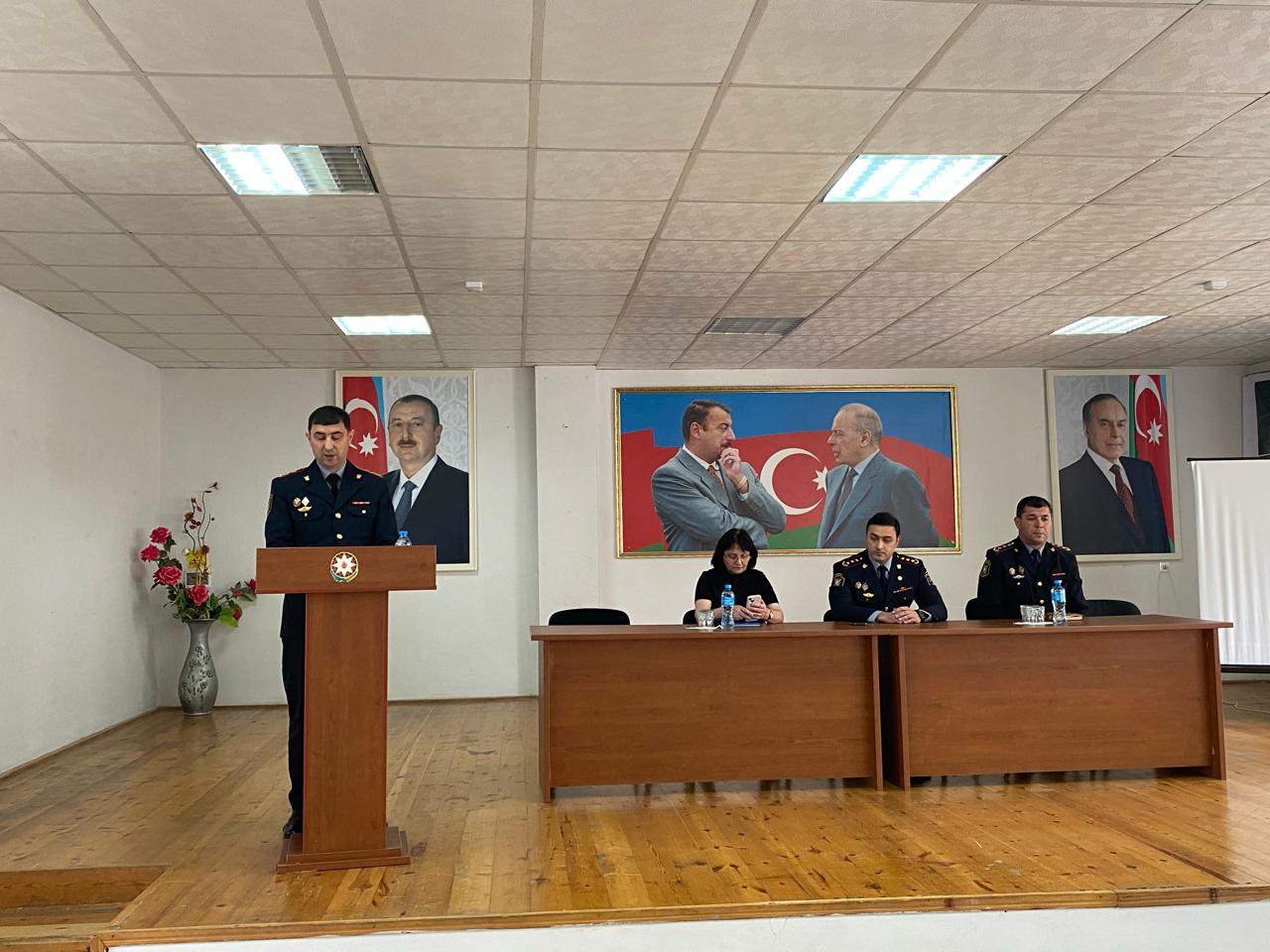 Qusarda şagirdlərə Polis Akademiyasına qəbul barədə məlumat verilib (FOTO)