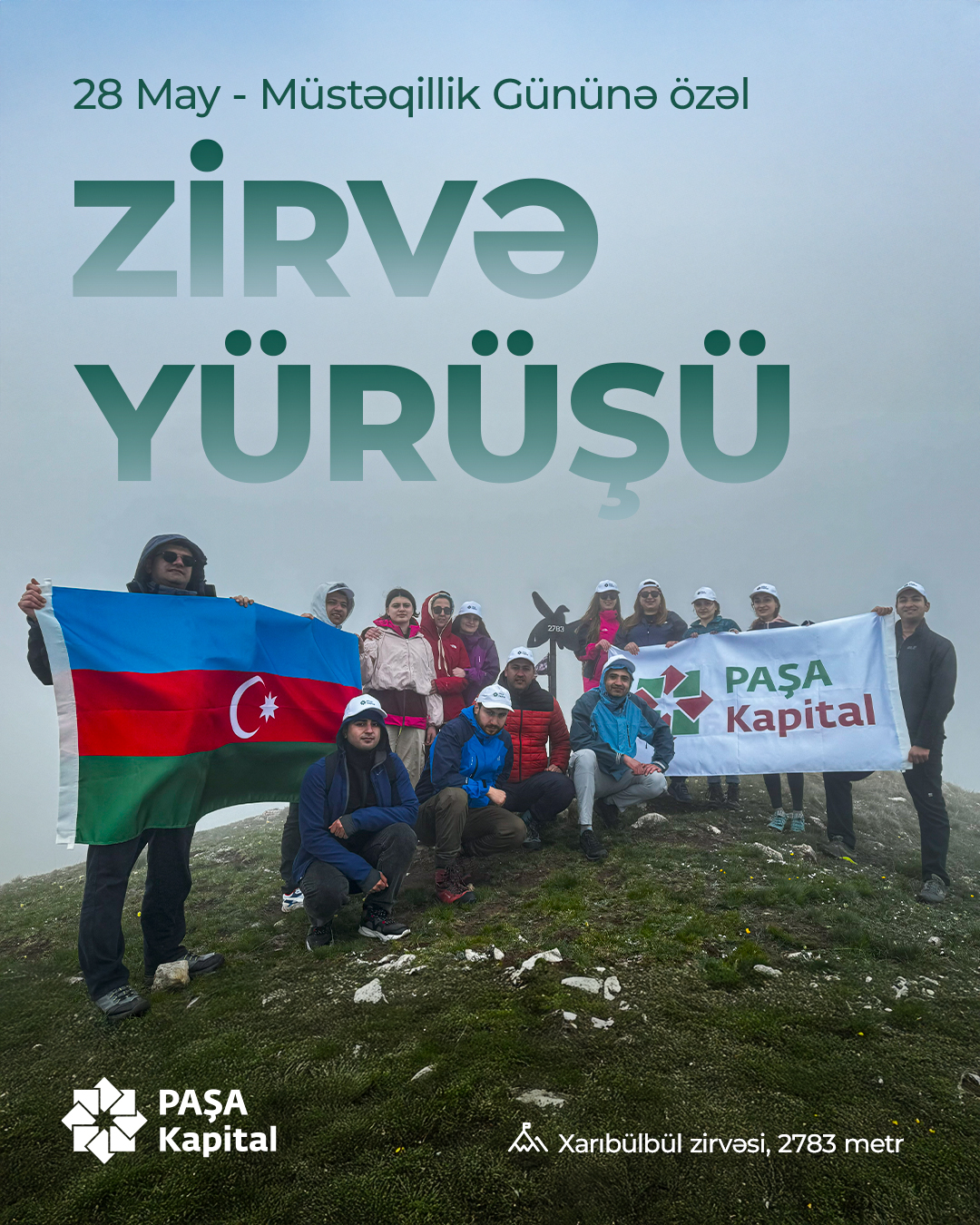 PAŞA Kapital əməkdaşları Müstəqillik Gününə özəl “Xarıbülbül zirvəsi”nə yürüş etdi