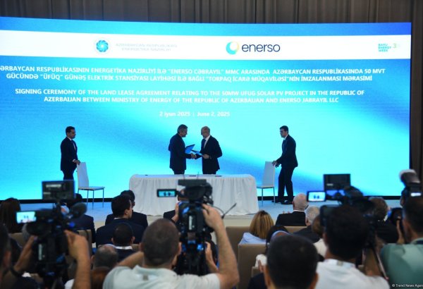 Azərbaycanın Energetika nazirliyi günəş enerjisi üzrə bir sıra sazişlər bağlayıb