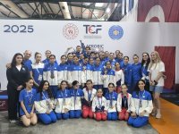 Gimnastlarımız İstanbuldan medallarla qayıtdı (FOTO)