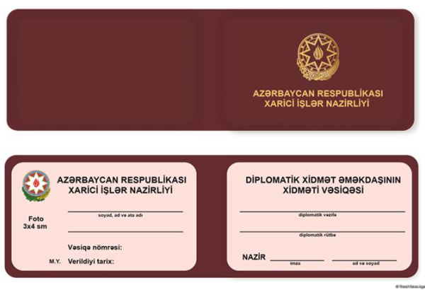 Azərbaycan diplomatik xidmət əməkdaşlarının xidməti vəsiqəsinin nümunəsi təsdiq edilib (FOTO)