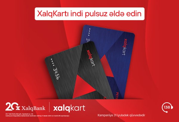 XalqKart indi pulsuz!