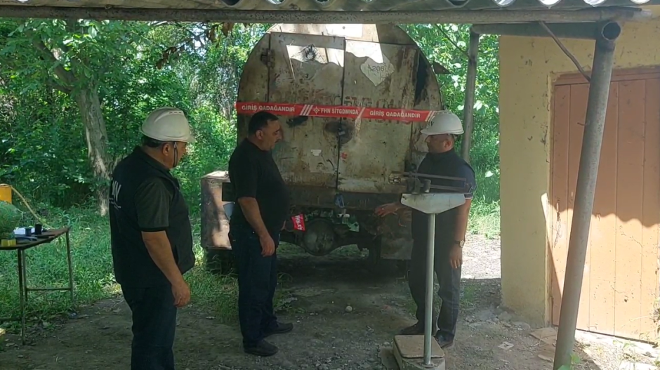 Qazaxda maye qazdoldurma məntəqəsinin istismarı dayandırılıb (FOTO)