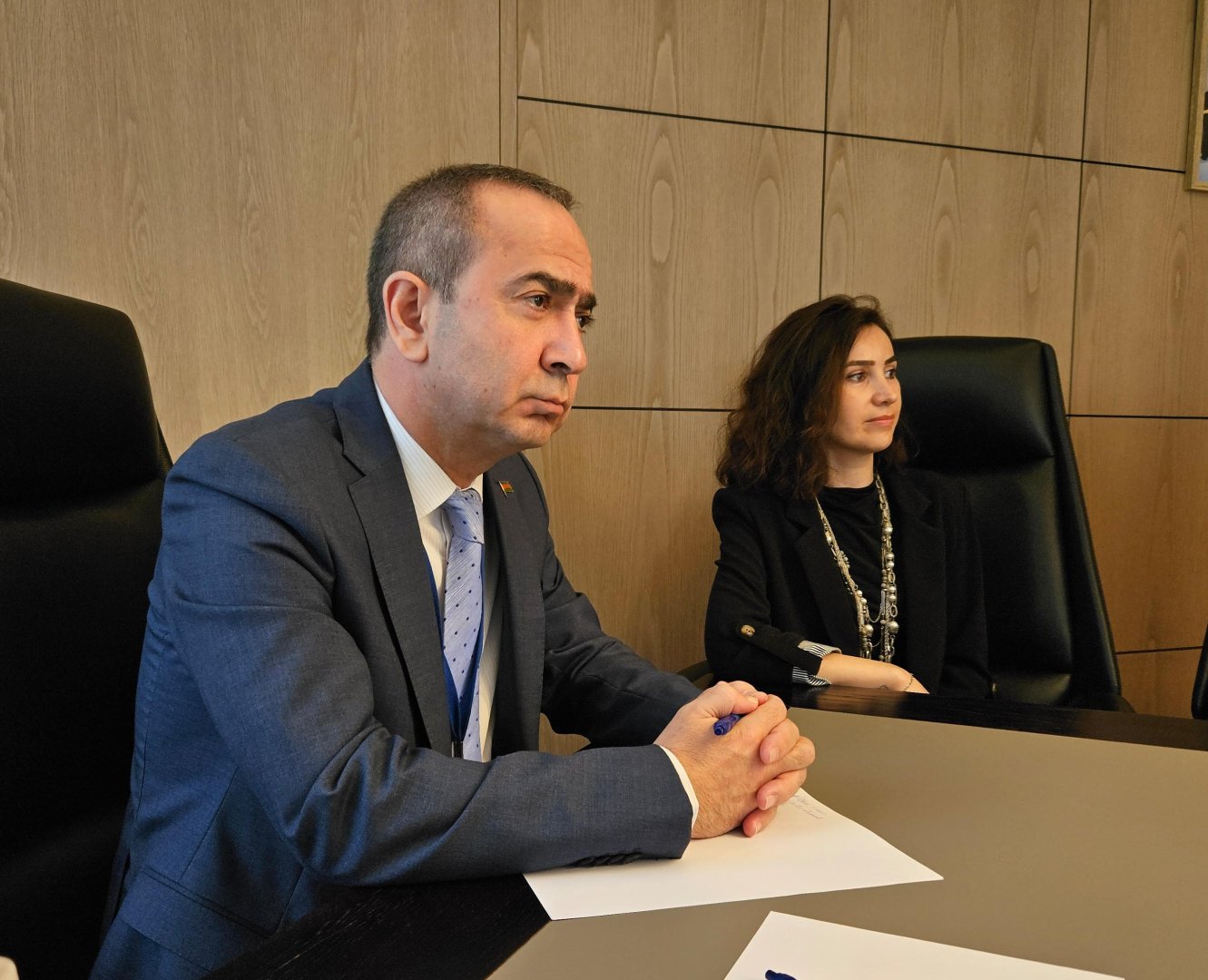 Komitə sədri Belçikada diaspor təşkilatlarının rəhbərləri ilə görüşüb (FOTO)