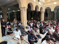 Əjdərbəy məscidində bayram namazı qılınıb (FOTO)