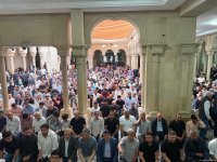 Əjdərbəy məscidində bayram namazı qılınıb (FOTO)