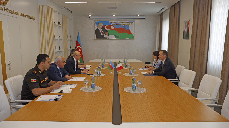 Azərbaycan və İtaliyanın fövqəladə hallarla mübarizə sahəsində uyğun qurumlarının əməkdaşlıq perspektivləri müzakirə edilib