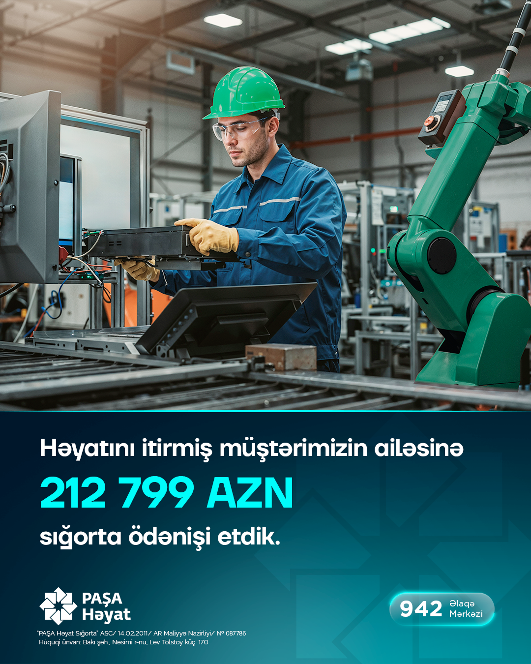 “PAŞA Həyat Sığorta” ASC vəfat etmiş şəxsin ailəsinə 212 799 AZN sığorta ödənişi edib