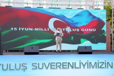 Xaçmaz rayonunda “Qurtuluş suverenliyimizin təməlidir!”  adlı bayram koserti təşkil olunub (FOTO)