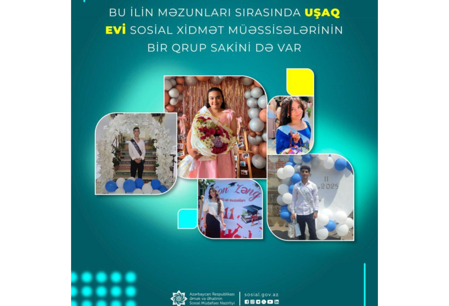 Bu ilin məzunları sırasında uşaq evi sosial xidmət müəssisələrinin bir qrup sakini də var