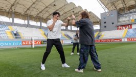 "Qarabağ" UFC-ni qarşıladı - Rafael Fiziev Ağdam klubunun stadionunda (FOTO/VİDEO)