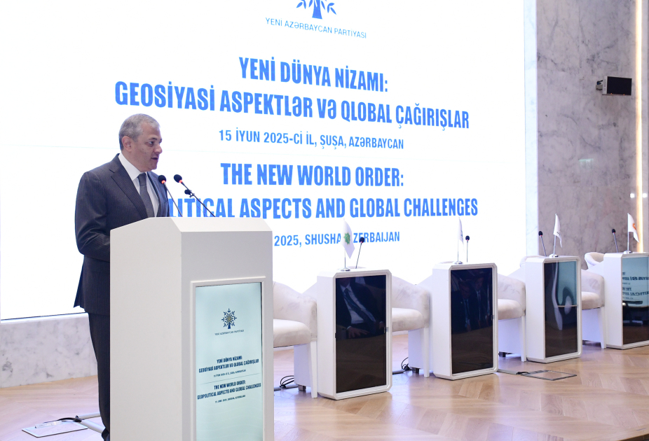 Şuşada “Yeni dünya nizamı: geosiyasi aspektlər və qlobal çağırışlar” mövzusunda beynəlxalq konfrans keçirilib (FOTO)
