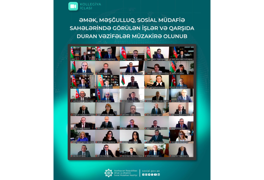 Əmək, məşğulluq və sosial müdafiə sahələrində qarşıda duran vəzifələr müzakirə edilib