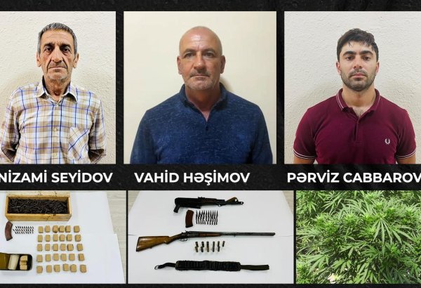 Şəkidə silah və narkotik əməliyyatı keçirilib - FOTO