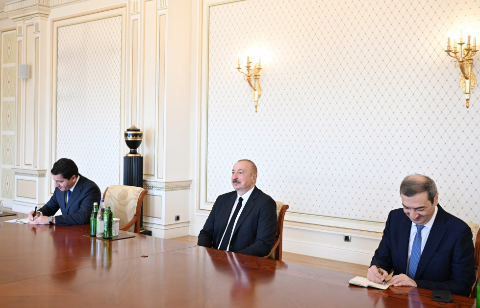 Prezident İlham Əliyev Şimali Makedoniya Assambleyasının sədrini qəbul edib (FOTO)