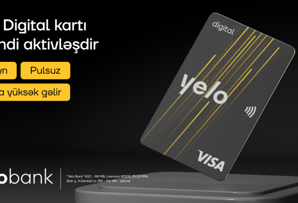 Yelo Bank-dan yeni rəqəmsal kart: Yelo Digital Card!