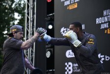 UFC Xəzərin sahilində: Döyüşçülər Bakının mərkəzində açıq məşq keçirib (FOTO)